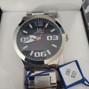 No-brand Men's Black and Silver Watch